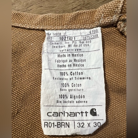Carhartt Duck Bib Overalls Sz 32 x 30 - Picture 4 of 5